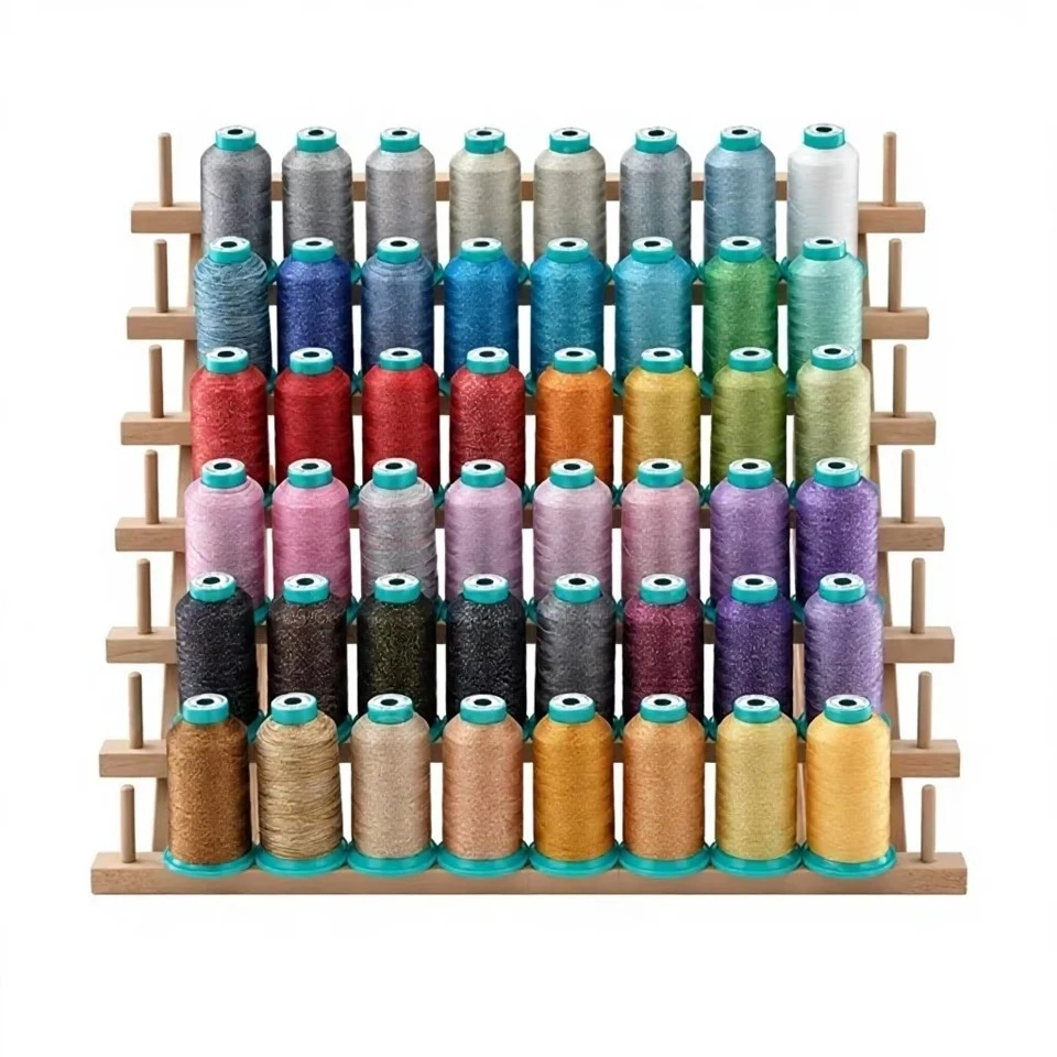 Metallic Embroidery Thread 48-Color 150D Mini Spool Set